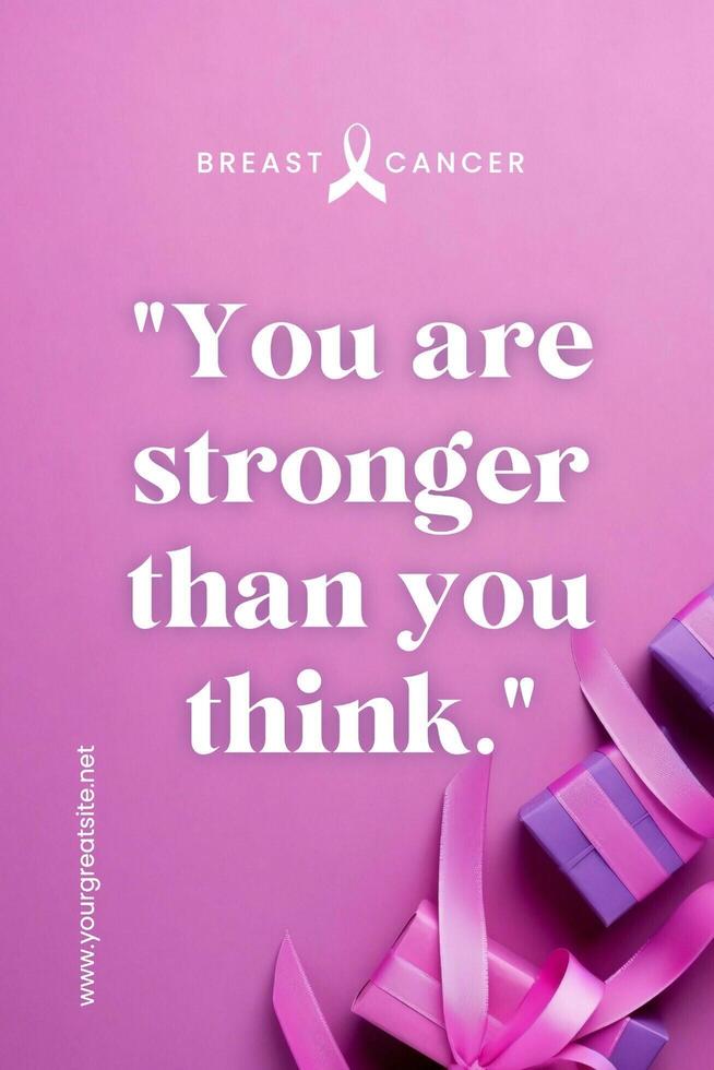 Quotes of Breast Cancer Pinterest template