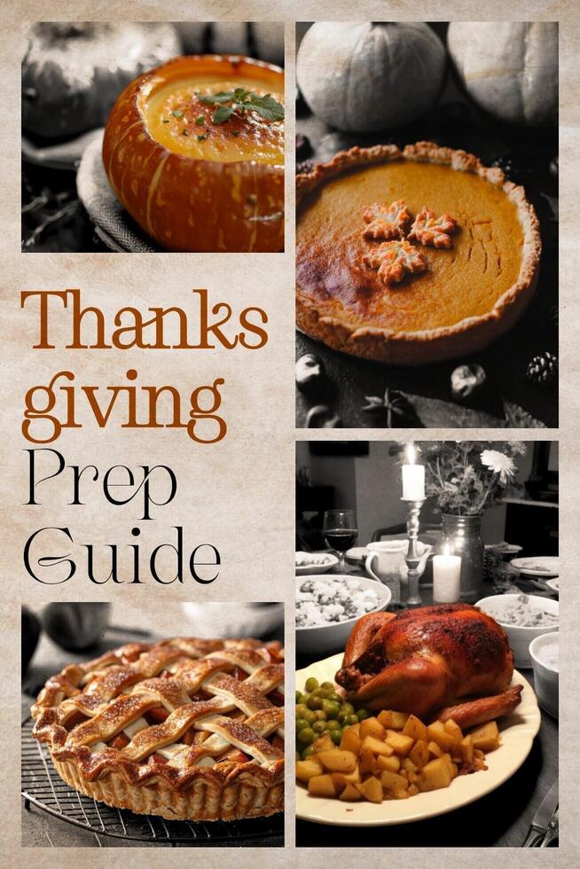Minimalist Thanksgiving Prep Guide for Pinterest Pin Template