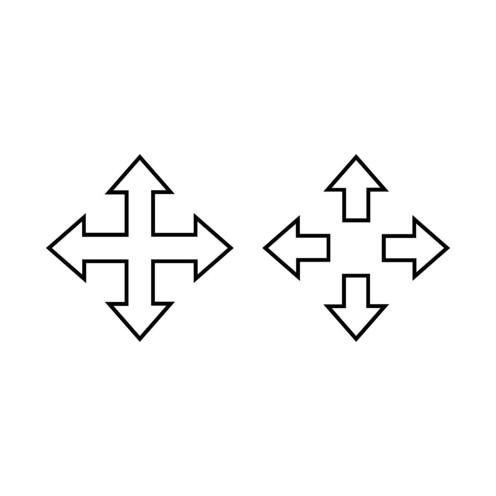 Collection Of Movement Arrow Set vector