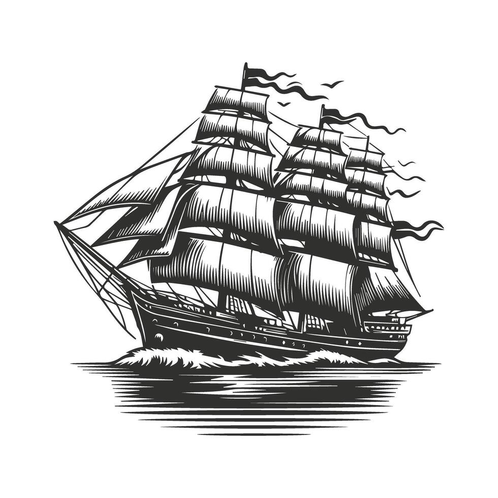 Ship and Boat Set Featuring Liner Freighter Yacht and Buoy vector