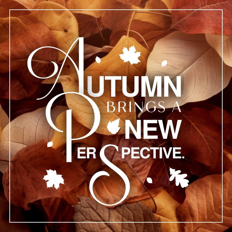 Quotes of Autumn Instagram Post template