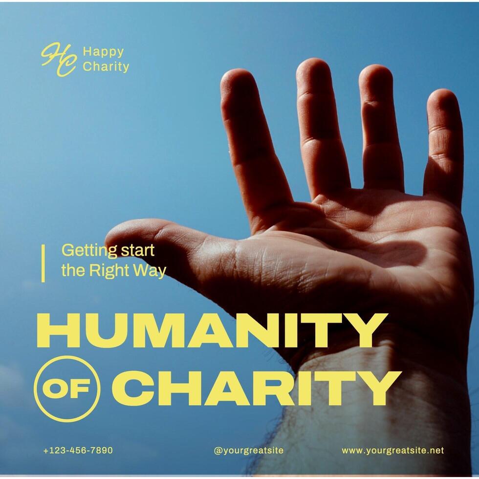 social media charity campaign for instagram post template