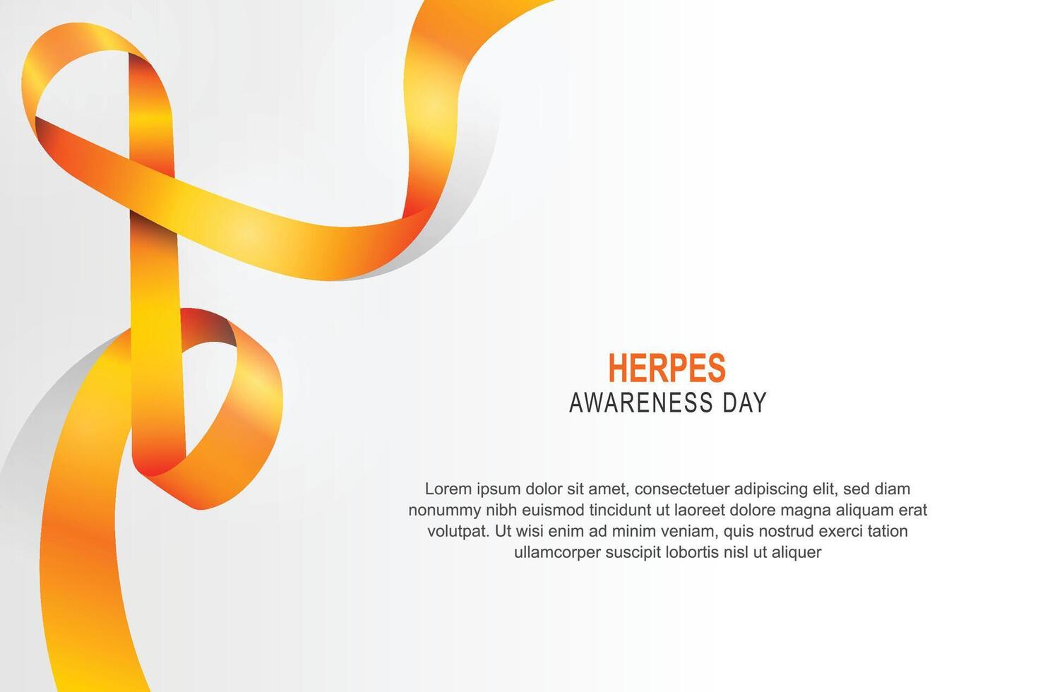 Herpes Awareness Day background. vector