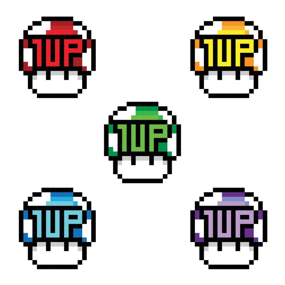 Power Level Up Mushroom vector
