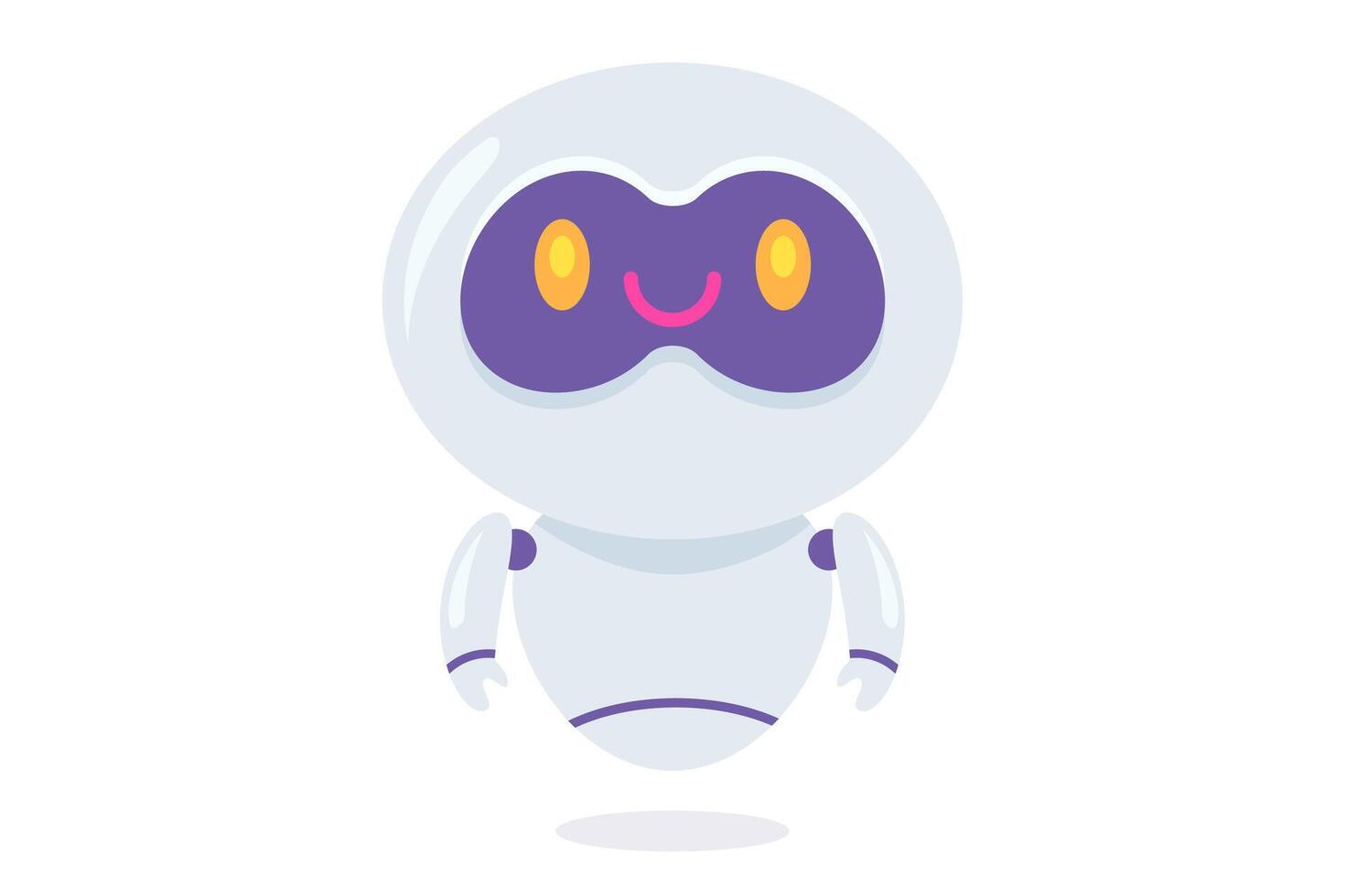 Illustration of cute robot. icon for chatbot in flat style. vector