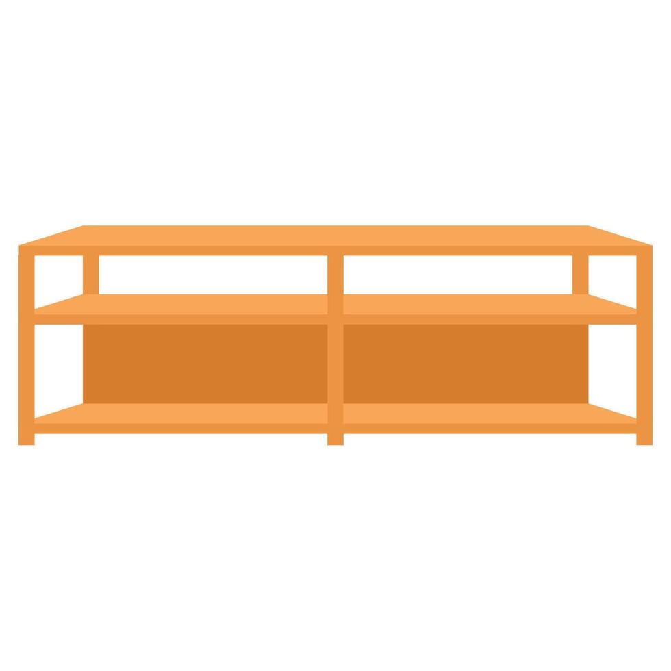 bookcase with shelves and drawers vector