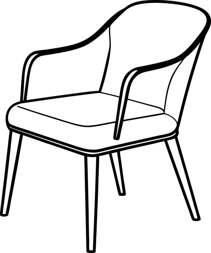 Elegant Chair Outline Design vector