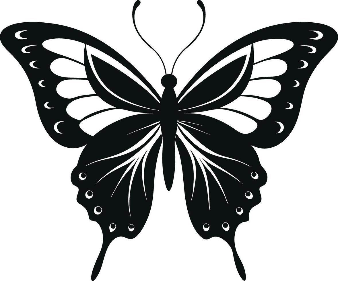 Graceful Butterfly Silhouette Collection vector
