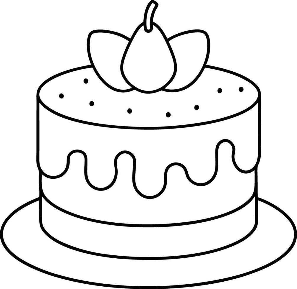 Chic Cake Silhouette Art vector