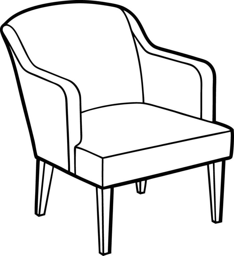 Simple Chair Design Concept vector