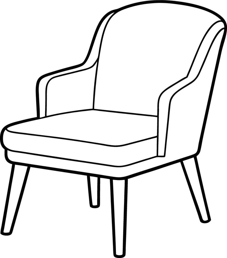 Abstract Chair Line Drawing vector