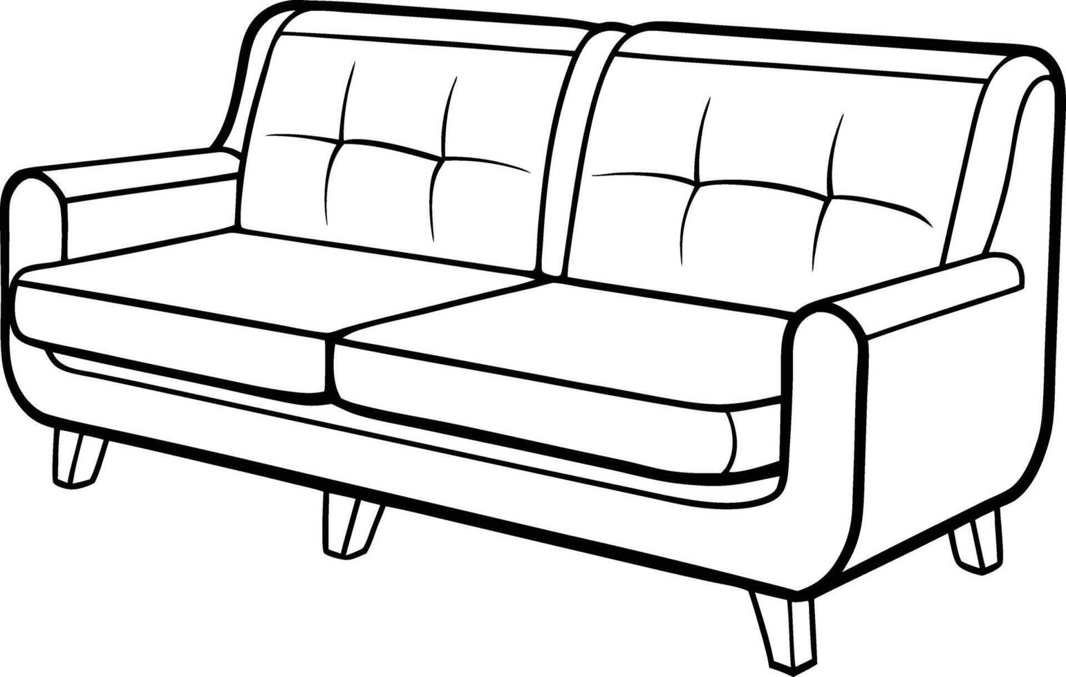 Stylish Sofa Outlines vector
