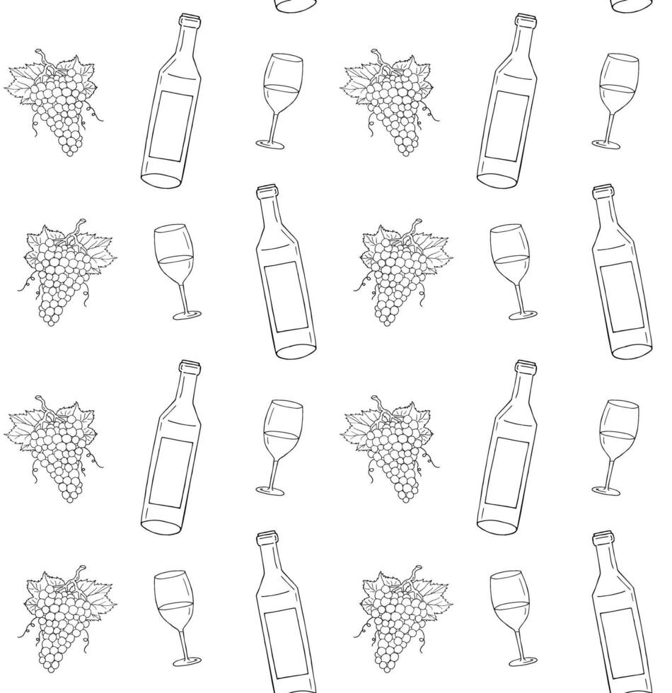Pattern of wine vector