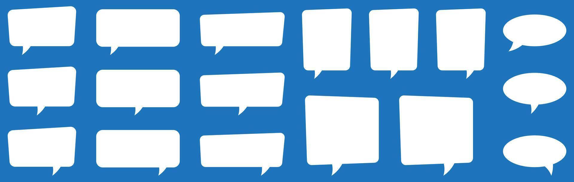 Blank empty speech bubbles. Speak bubble balloon, cartoon chatting box, message box. vector