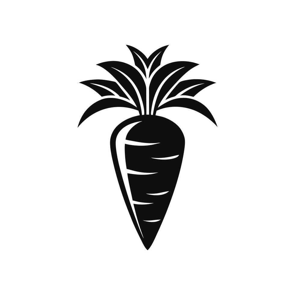 Farm-Fresh Carrot Silhouette for Sustainable Agriculture Business Logos vector
