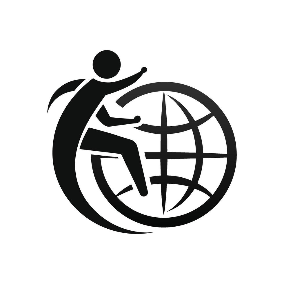 Empowering Disability Silhouette for Inclusive Advocacy and Support Campaign Logos vector