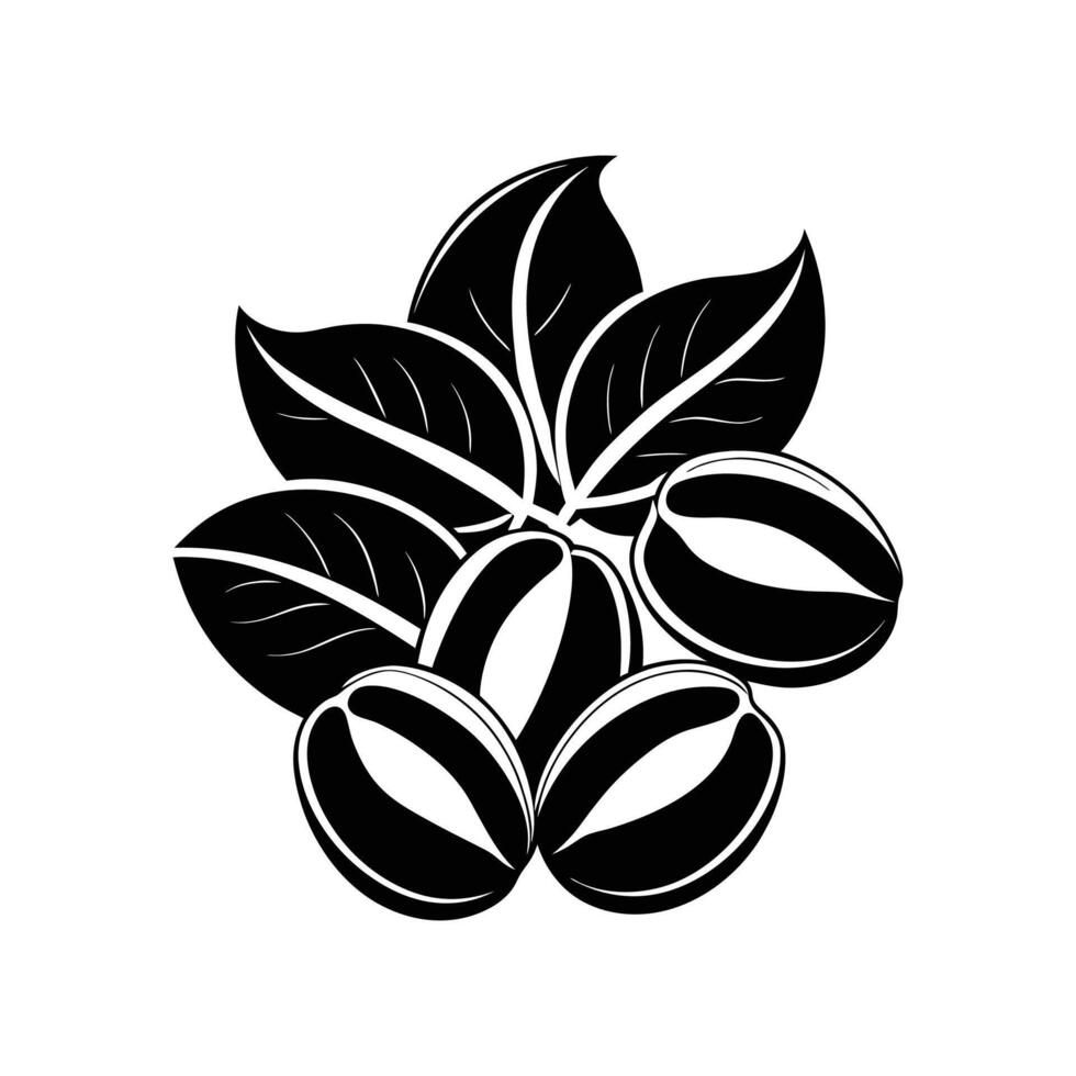 Classic Coffee Bean Silhouette for Luxury Coffee Brand Identity vector