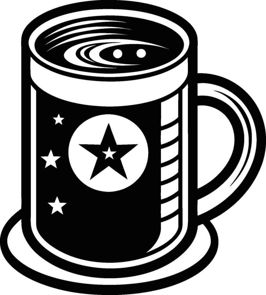 Classic Coffee Mug Silhouette for Artisan Cafe and Bakery Branding vector