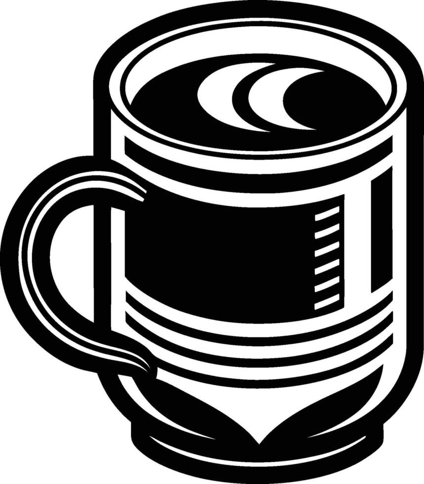 Simple Coffee Mug Silhouette for Local Cafe and Bistro Branding vector
