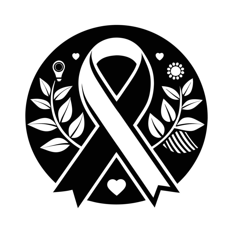 Elegant AIDS Day Silhouette for Non-Profit Fundraising Event Logos vector