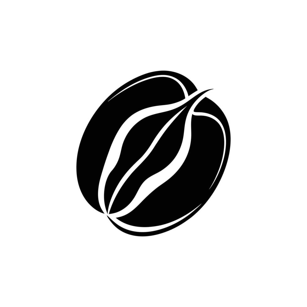 Bold Coffee Bean Silhouette for Coffee Roastery Business Logos vector