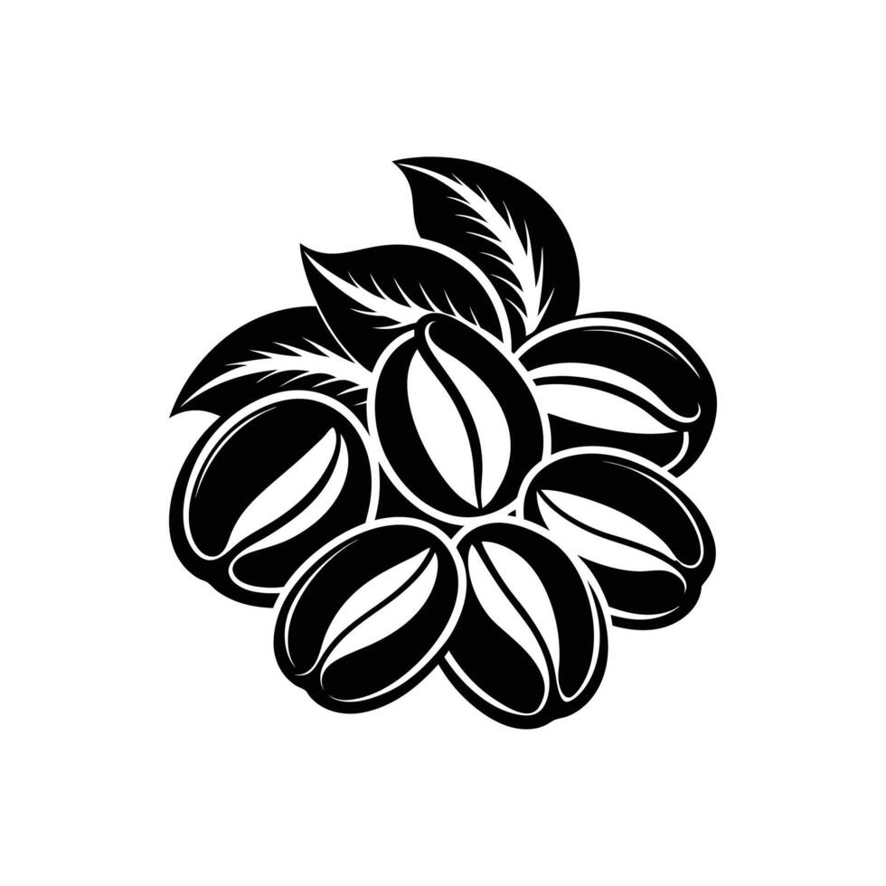 Bold Coffee Bean Silhouette for Artisan Coffee Shop Logos vector
