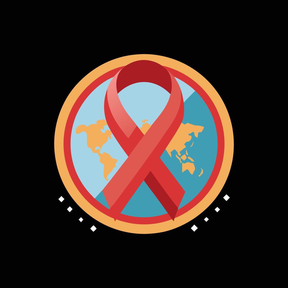 Strong AIDS Awareness Silhouette for Global Health Organization Logos vector