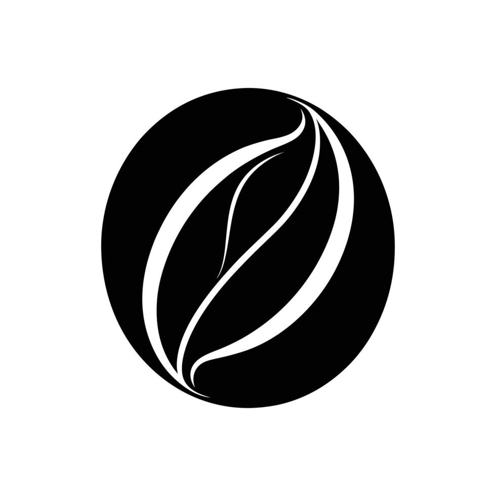 Bold Coffee Bean Silhouette for Specialty Coffee Retail Branding vector
