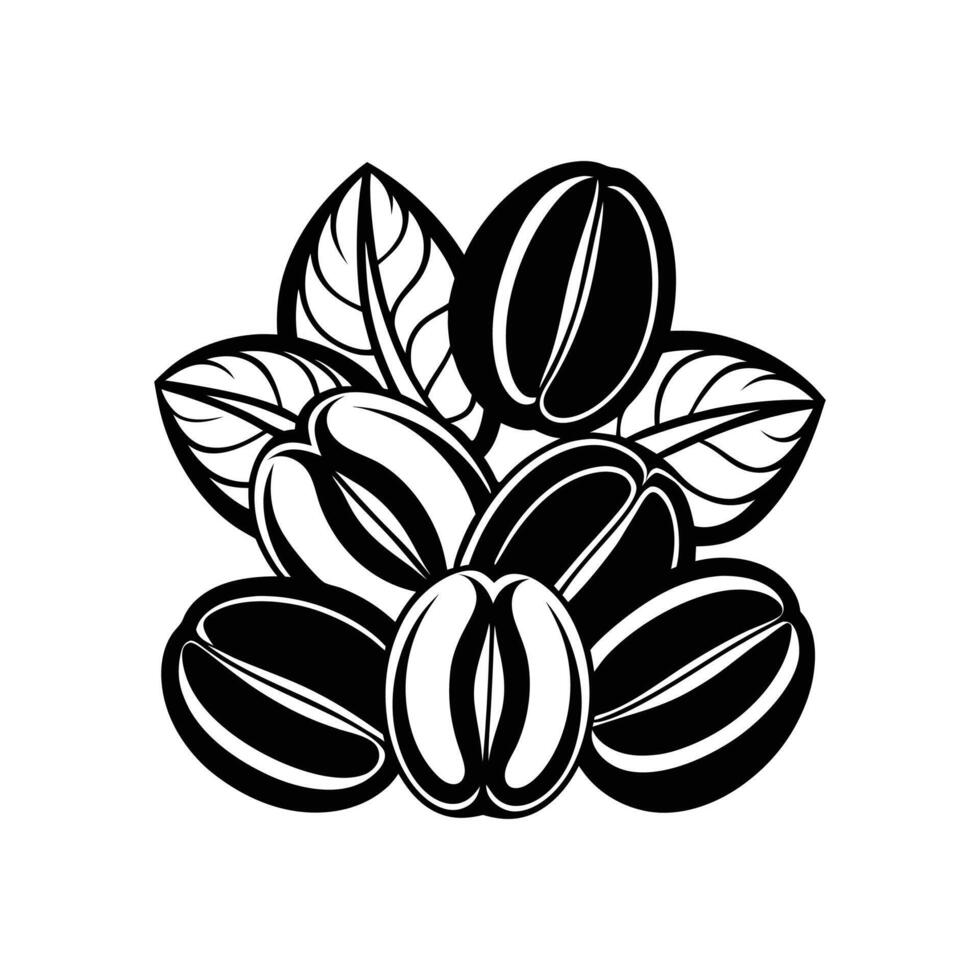 Elegant Coffee Bean Silhouette for Specialty Coffee Business Branding vector