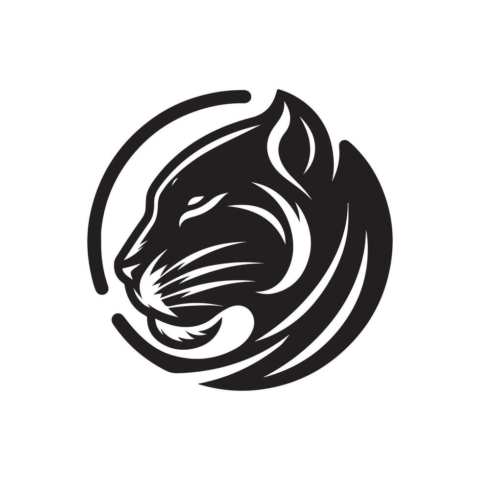 Elegant Panther Side Face for Boutique Fitness Business Logos vector
