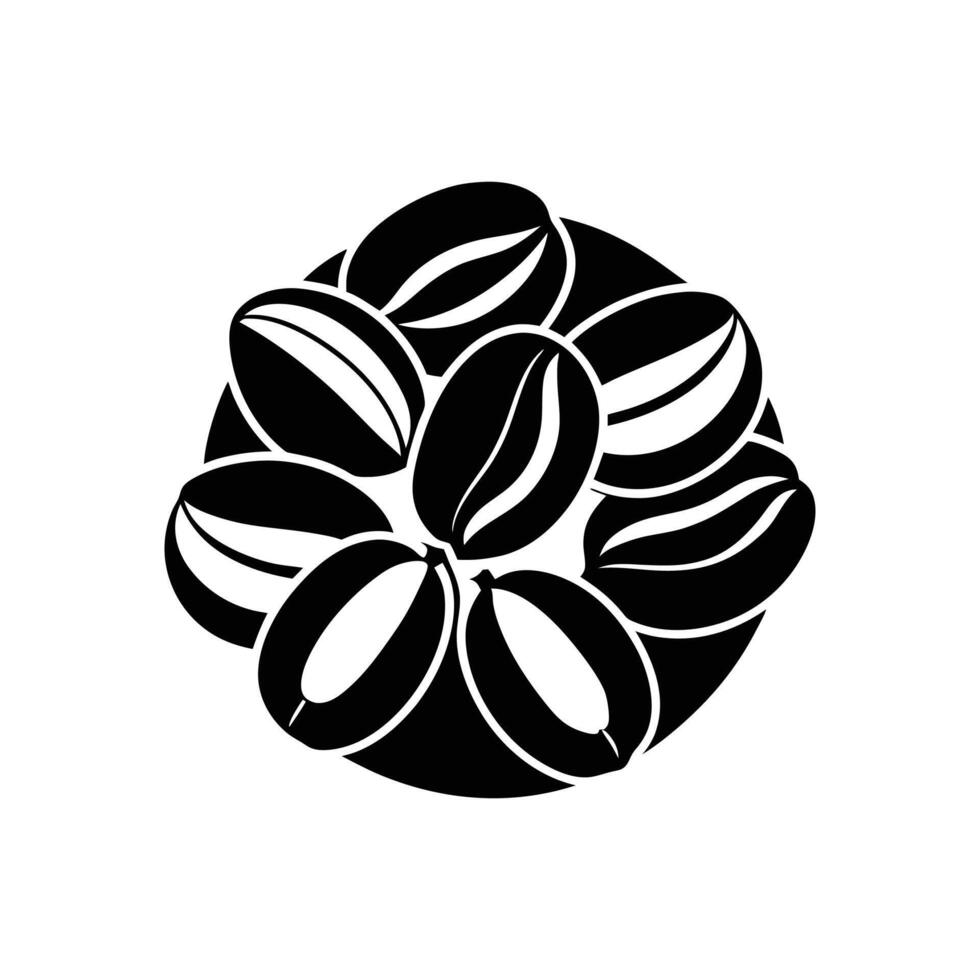 Classic Coffee Bean Silhouette for Artisan Coffee Brewing Business Branding vector
