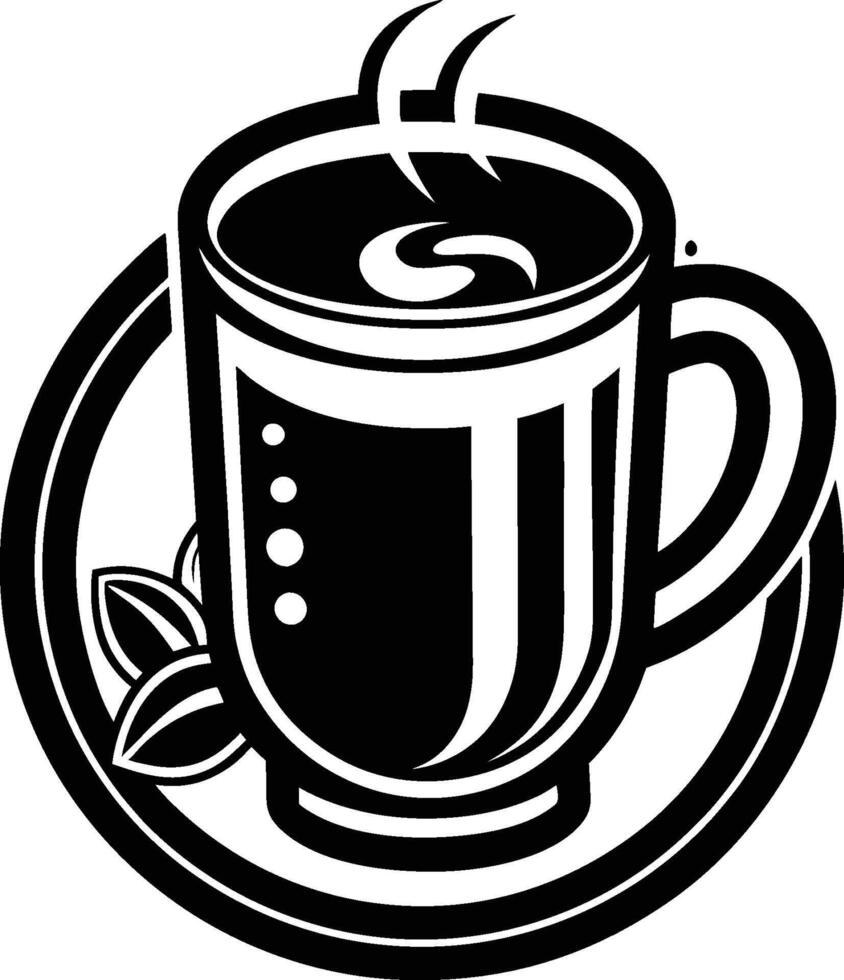 Elegant Coffee Mug Silhouette for Coffeehouse and Cafe Business Branding vector