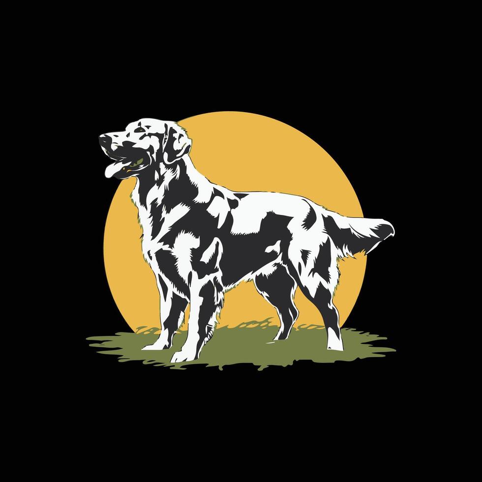 Iconic Golden Retriever Silhouette for High-End Dog Training Company Branding vector