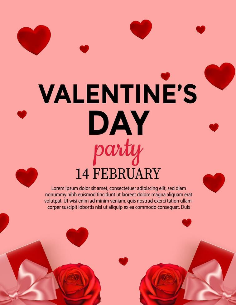 valentines day poster vector