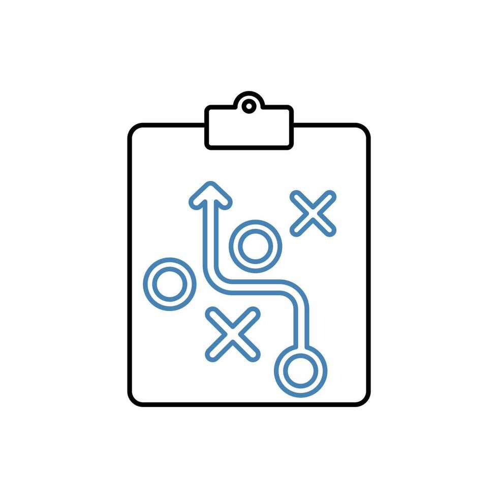 strategy concept line icon. Simple element illustration. strategy concept outline symbol design. vector