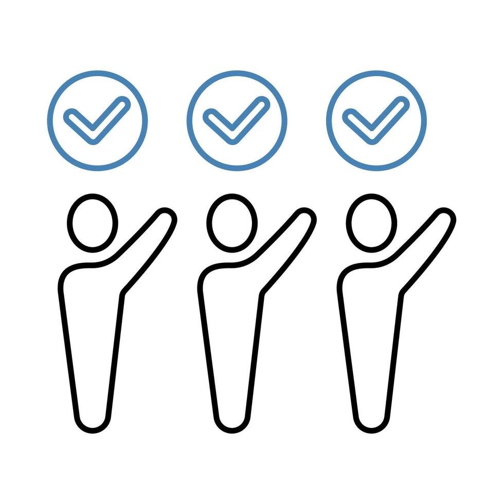 agree concept line icon. Simple element illustration. agree concept outline symbol design. vector