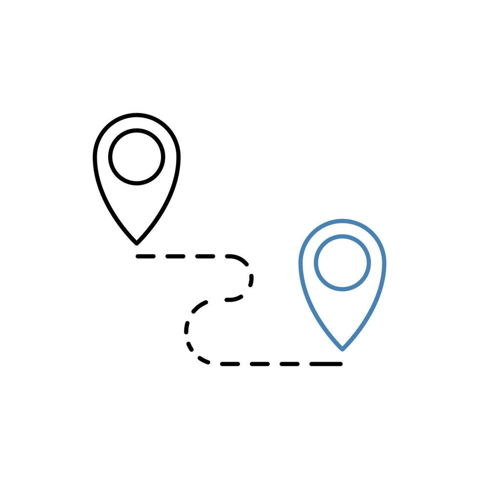 road map concept line icon. Simple element illustration. road map concept outline symbol design. vector