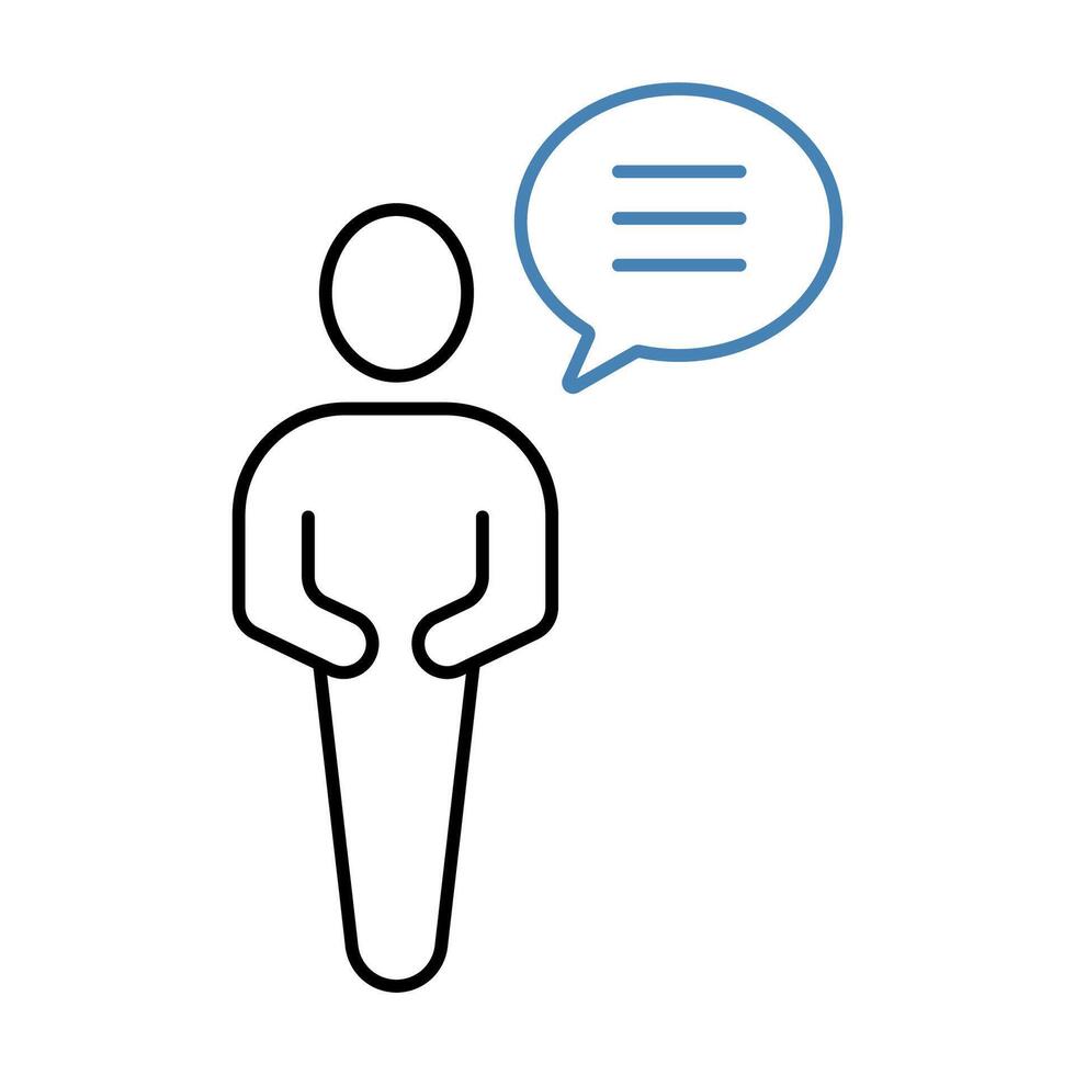 person concept line icon. Simple element illustration. person concept outline symbol design. vector