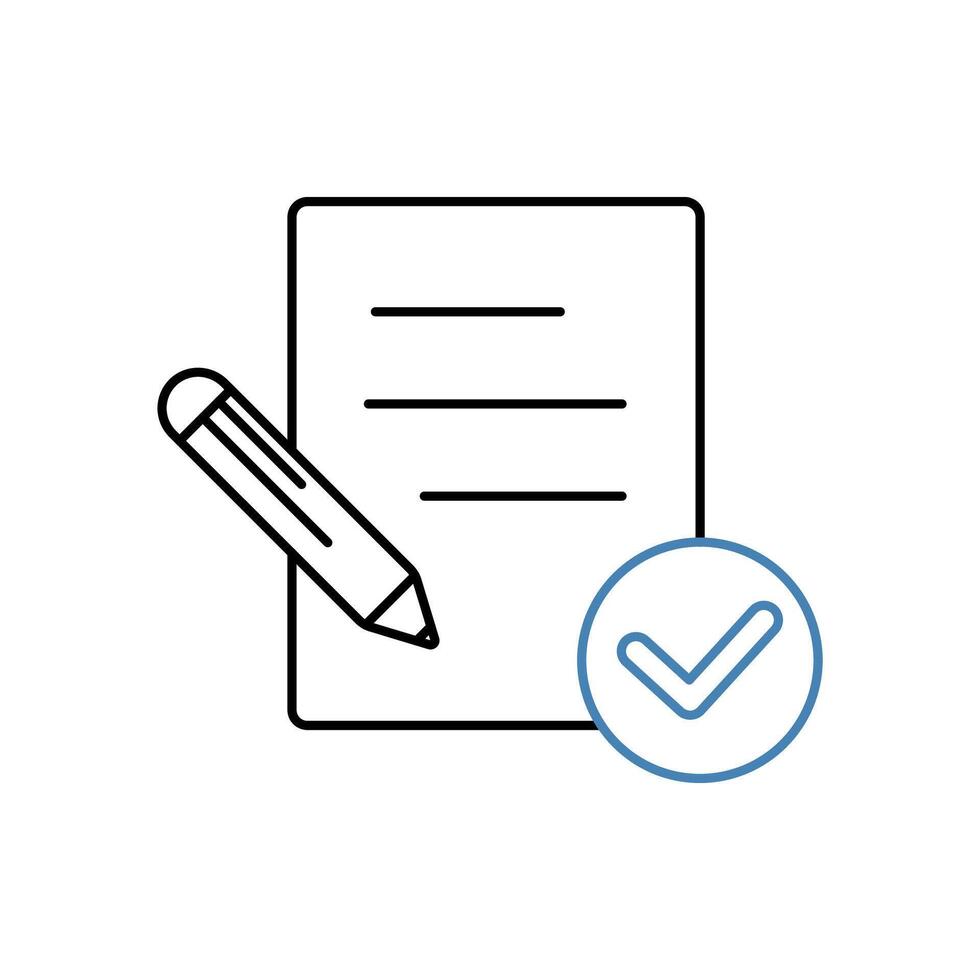 assessment concept line icon. Simple element illustration. assessment concept outline symbol design. vector