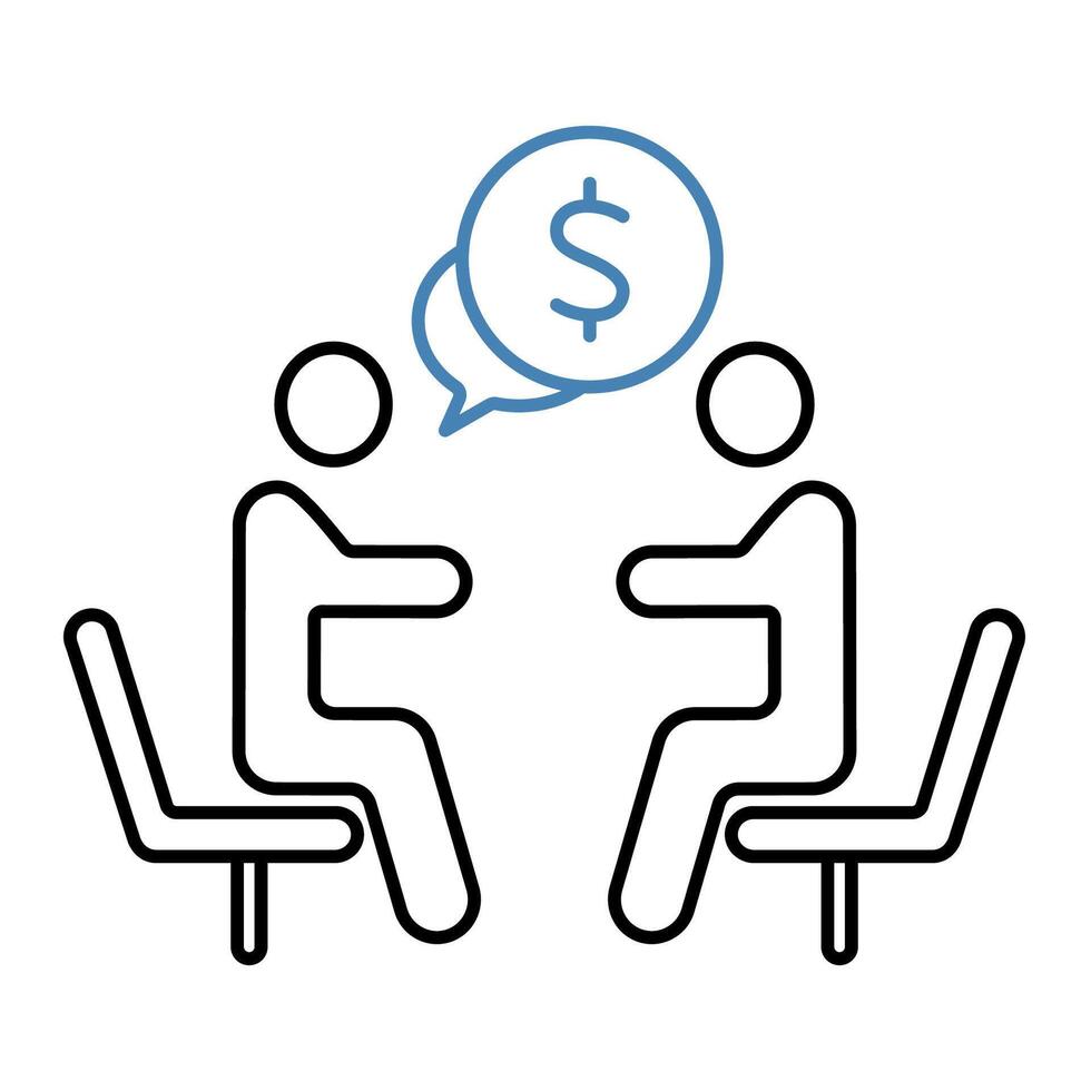 business meeting concept line icon. Simple element illustration. business meeting concept outline symbol design. vector