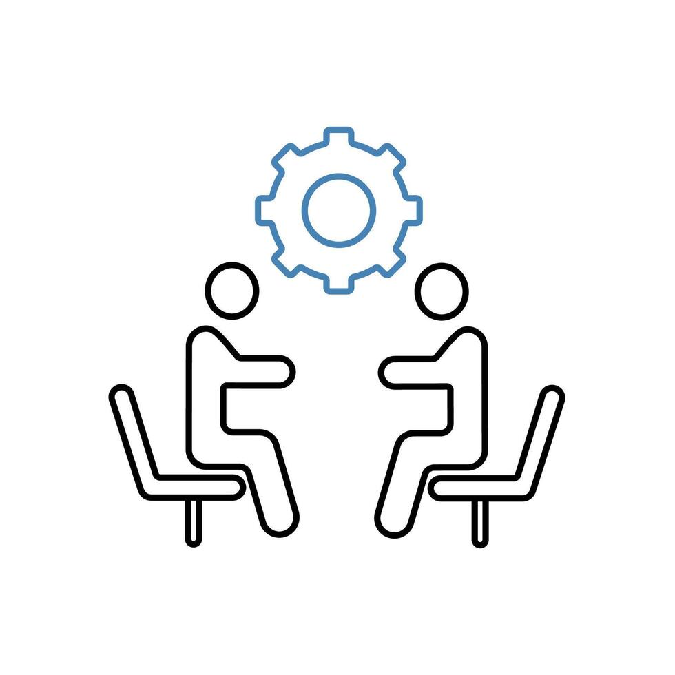 collaboration concept line icon. Simple element illustration. collaboration concept outline symbol design. vector