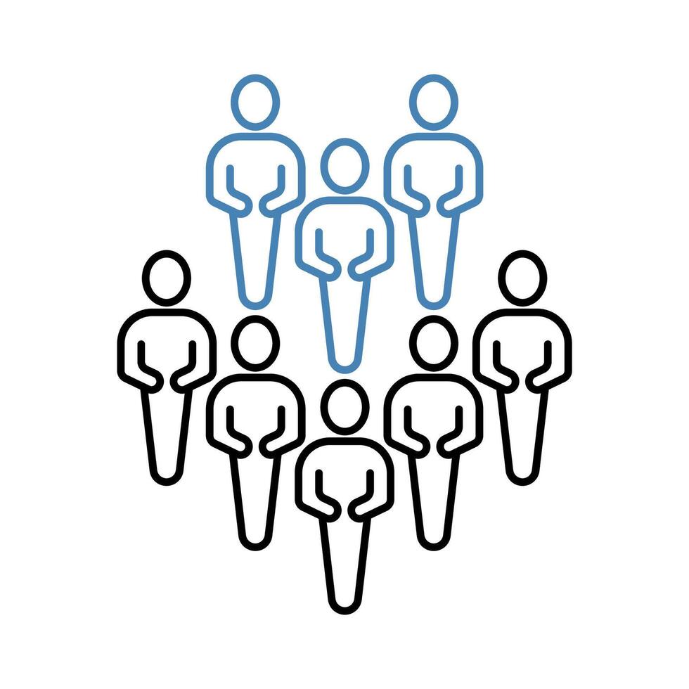 crowd concept line icon. Simple element illustration. crowd concept outline symbol design. vector