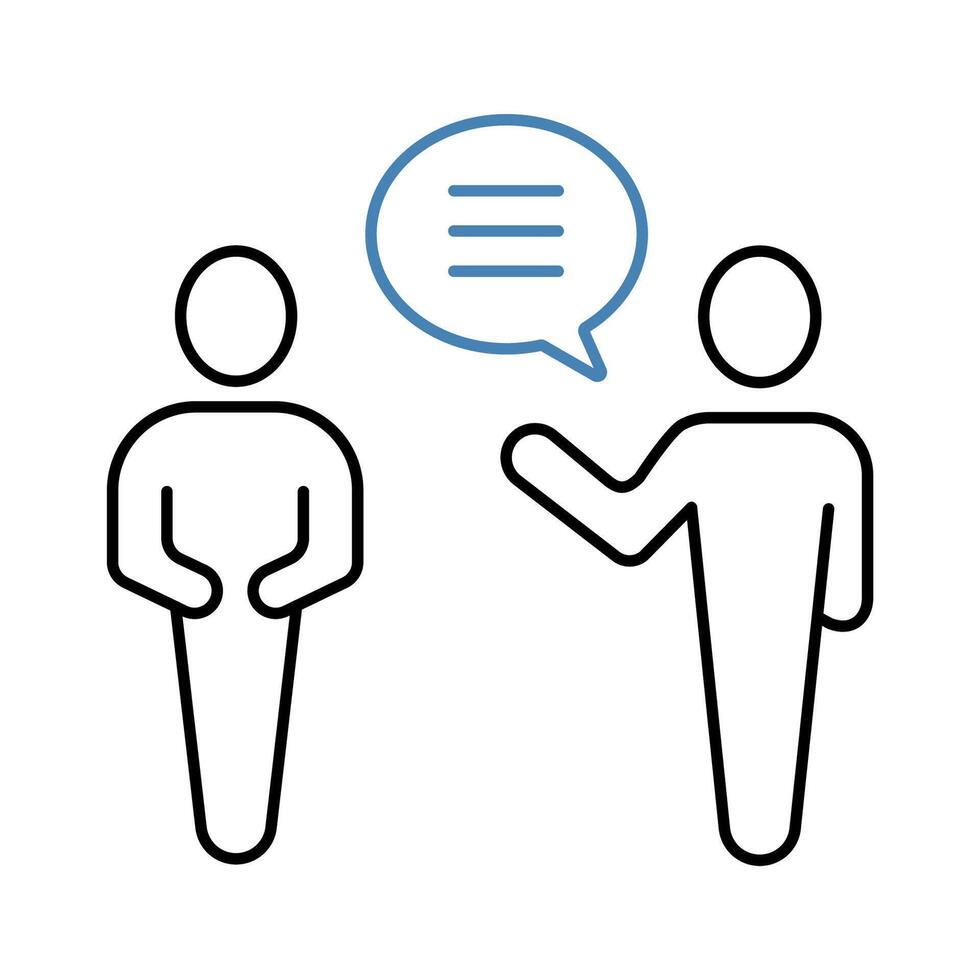 speaking concept line icon. Simple element illustration. speaking concept outline symbol design. vector