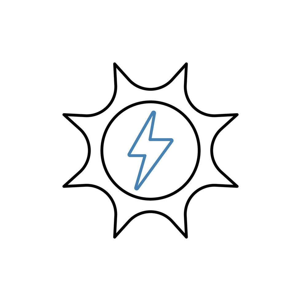 solar power concept line icon. Simple element illustration. solar power concept outline symbol design. vector