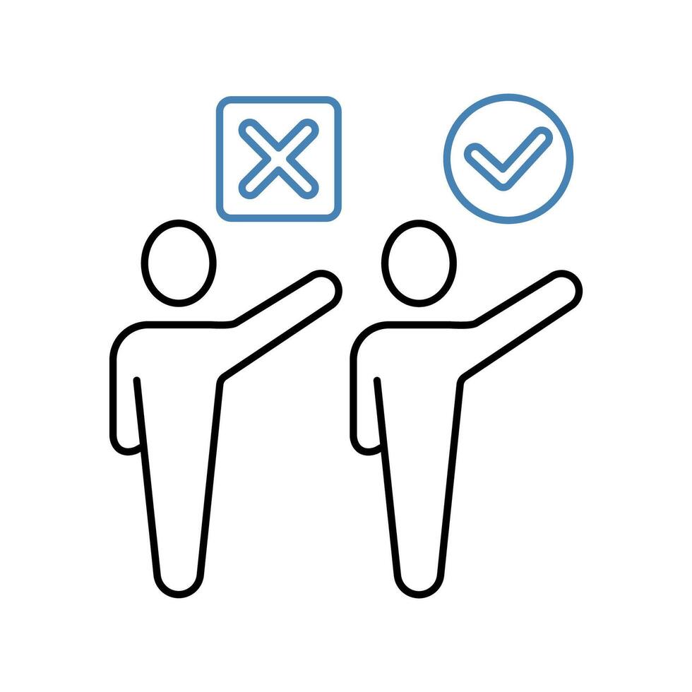 epvote concept line icon. Simple element illustration. vote concept outline symbol design. vector