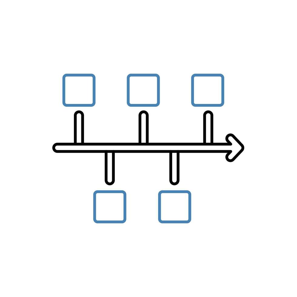 timeline concept line icon. Simple element illustration. timeline concept outline symbol design. vector