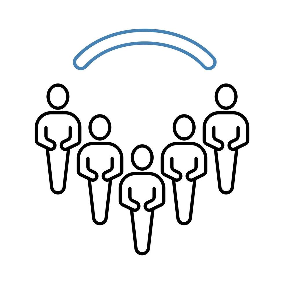 people concept line icon. Simple element illustration. people concept outline symbol design. vector