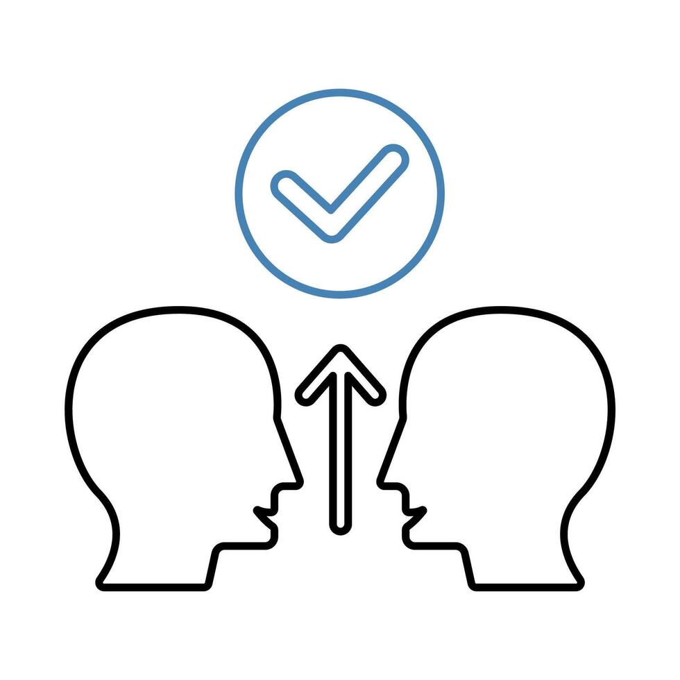 consent concept line icon. Simple element illustration. consent concept outline symbol design. vector