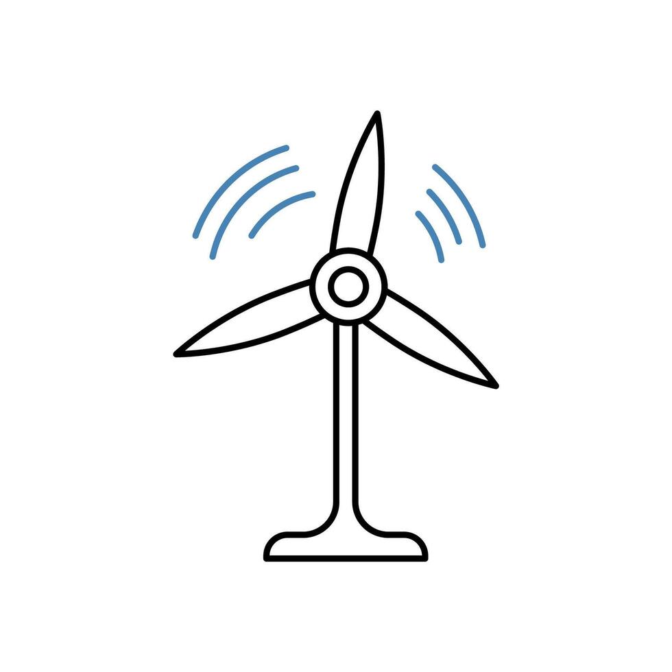 wind power concept line icon. Simple element illustration. wind power concept outline symbol design. vector