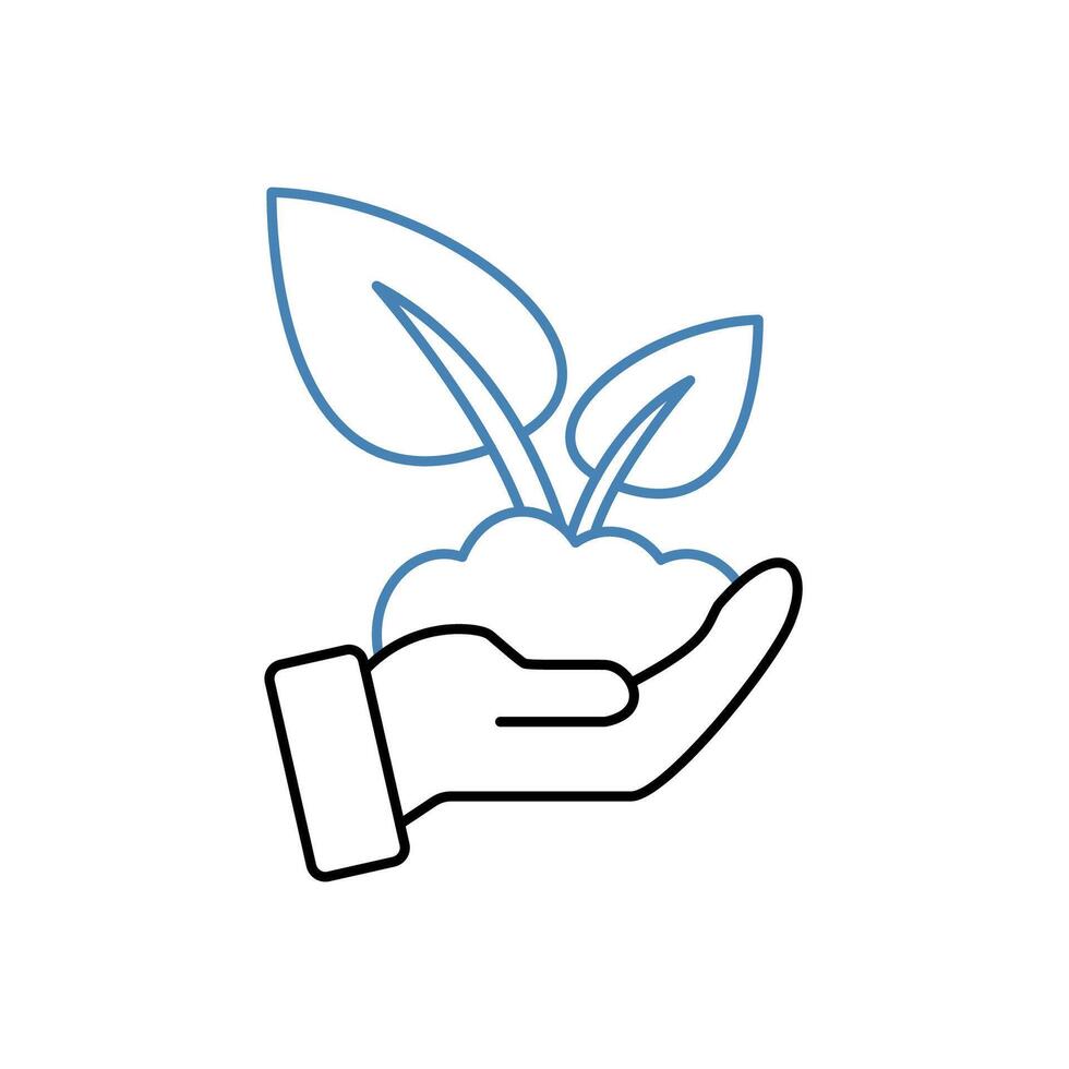 ecology concept line icon. Simple element illustration. ecology concept outline symbol design. vector